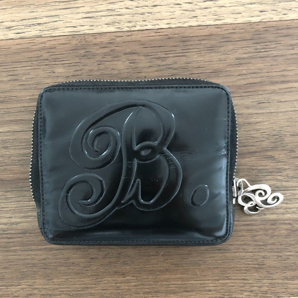 Balenciaga Black Leather Zip Wallet